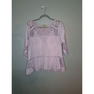 Democracy Pink Lace Blouse